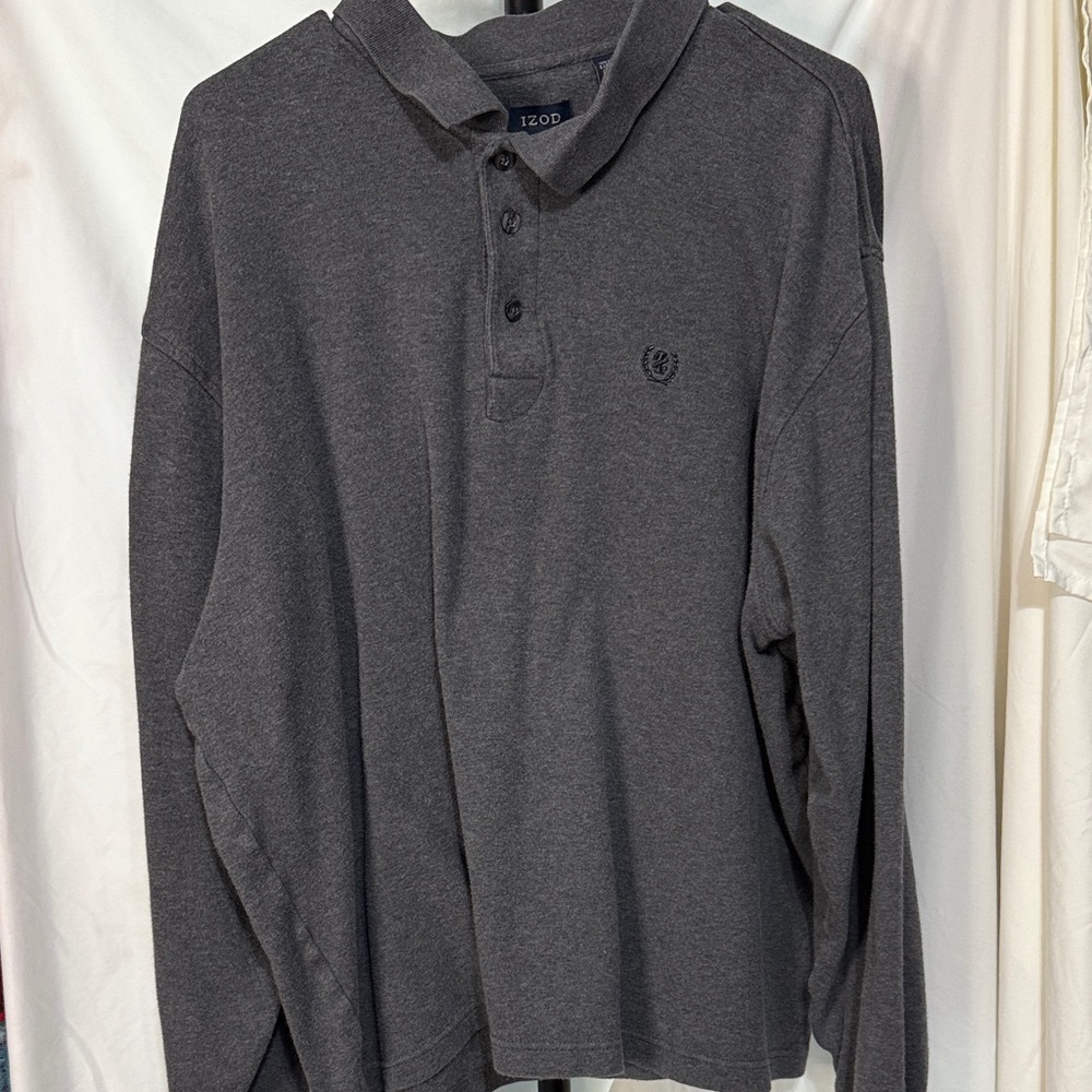 IZOD Men's Charcoal Polo Shirt